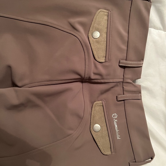 NWT Samshield taupe Mathilde equestrian breeches, size 24 - Picture 6 of 10